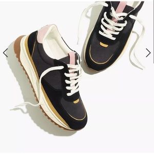 Madewell Kickoff Trainer Sneakers in Nubuck Suede and Leather size 11 NWOT